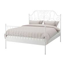 white metal bed frame leirvik bed