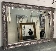 Large Antique Silver French Framed