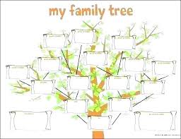 Free Easy Family Tree Template Genealogy Tree Template Free