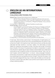 pdf english as an international language challenges and possibilities 
