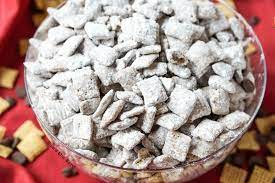 Only 4 ingredients (no butter) and a it will ruin your puppy chow, and consequently, your day. Puppy Chow Chex Mix Num S The Word
