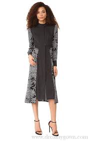 Long Sleeve Cinch Waist Diane Von Furstenberg Shirt Dress