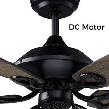 black dc motor ceiling fan