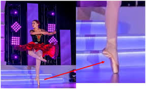 the pressure on a ballerina s feet