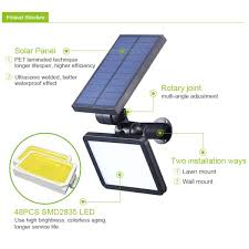 Led Solar Outdoor Light With Wall And