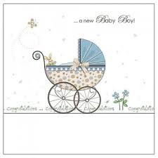 A New Baby Boy Congratulations Greeting Card
