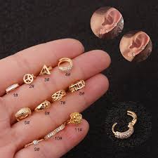 <b>2020 New 1PC</b> CZ Tiny Hoop Cartilage Hoop Earrings for Women ...