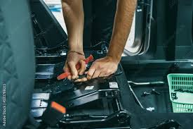 dismantling of car interior in service