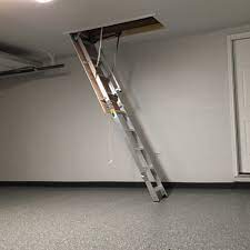 attic ladder garage installation and