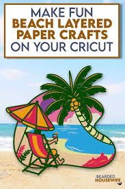 beach layered paper crafts