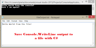 save console writeline output to a file