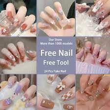 yuke 24 pcs artificial nails with