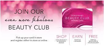 free debenhams beauty club card