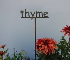 Metal Garden Sign Marker For Herbs Herb