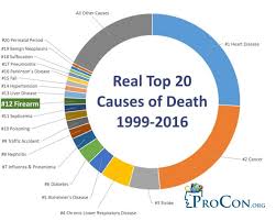 The Real Top 20 Causes Of Death Gun Control Procon Org