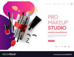 makeup studio course vector image