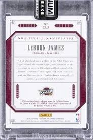Sports cards being opened live hobby shop Lot Detail 2015 16 National Treasures Nba Finals Nameplates Clj Lebron James Game Worn Letter Patch Card 1 5