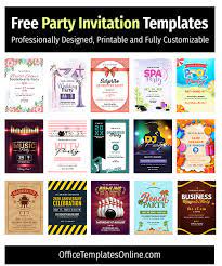 free party invitation templates for ms word