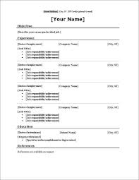 Ms Word Resume Template 4 Image Result For Fresher Resume Format