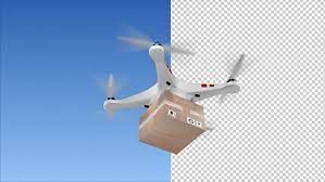 delivery quadcopter drone with the