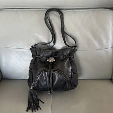 mimco bag small las black leather