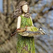 Sherwood Fairy Statue With Bird Feeder