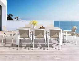 aluminium ceramic garden dining table