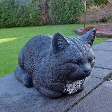 Lying Kitten Statue Sleeping Cat