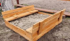 Wood Sandbox 150 Cm Sand Box With Seats