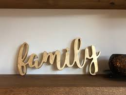 Wooden Letters Family Sign Family