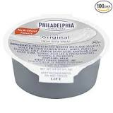 How much cream cheese is a small cup?