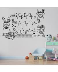 Boho Alphabet Letters Wall Decal