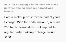makeup artist charges woman 500