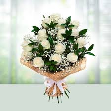 order flowers bouquet of 15 white
