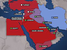 map sunni and shiite influence in the