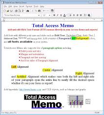 Microsoft Access Rich Text Format Memo Fields With Total Access Memo
