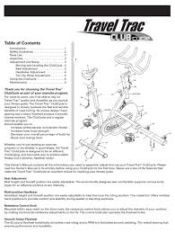 travel trac club cycle manual