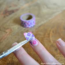washi tape nail art tutorial super