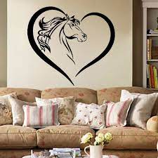 Love Heart Horse Wall Decal Wall