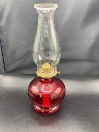 Vintage Eagle Red Glass Kerosene Oil
