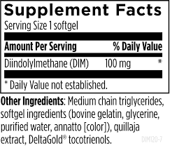 Diindolylmethane supplement recipe