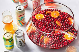 sparkling cranberry ginger punch with