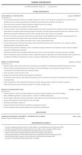 A lab technician resume must showcase skills in collecting and testing body fluid specimens, drafting test reports, and performing common responsibilities included in a lab technician resume are handling and maintaining lab equipment, labeling and sorting specimens, analyzing samples during. Medical Technologist Resume Sample Mintresume