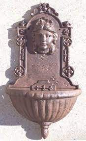 70736 cast iron lady face wall planter