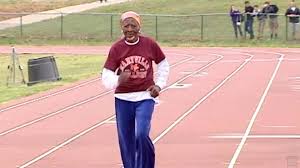 100 year old woman shatters 100 meter