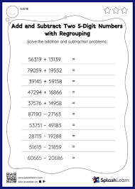 Add And Subtract Two 5 Digit Numbers