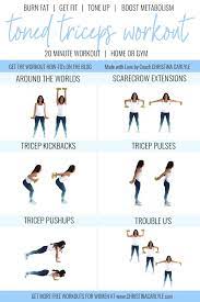 get toned triceps home tricep workout