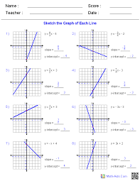 Algebra 1 Worksheets Linear Equations