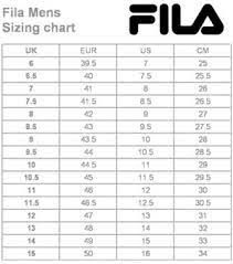 fila footwear size chart on 59