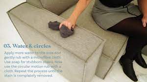 remove stains from a fabric sofa